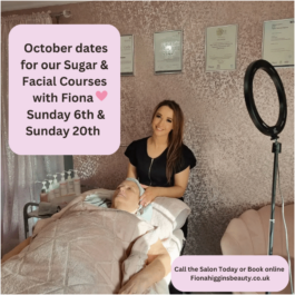 Sugar & Facial Training Course  October 2024